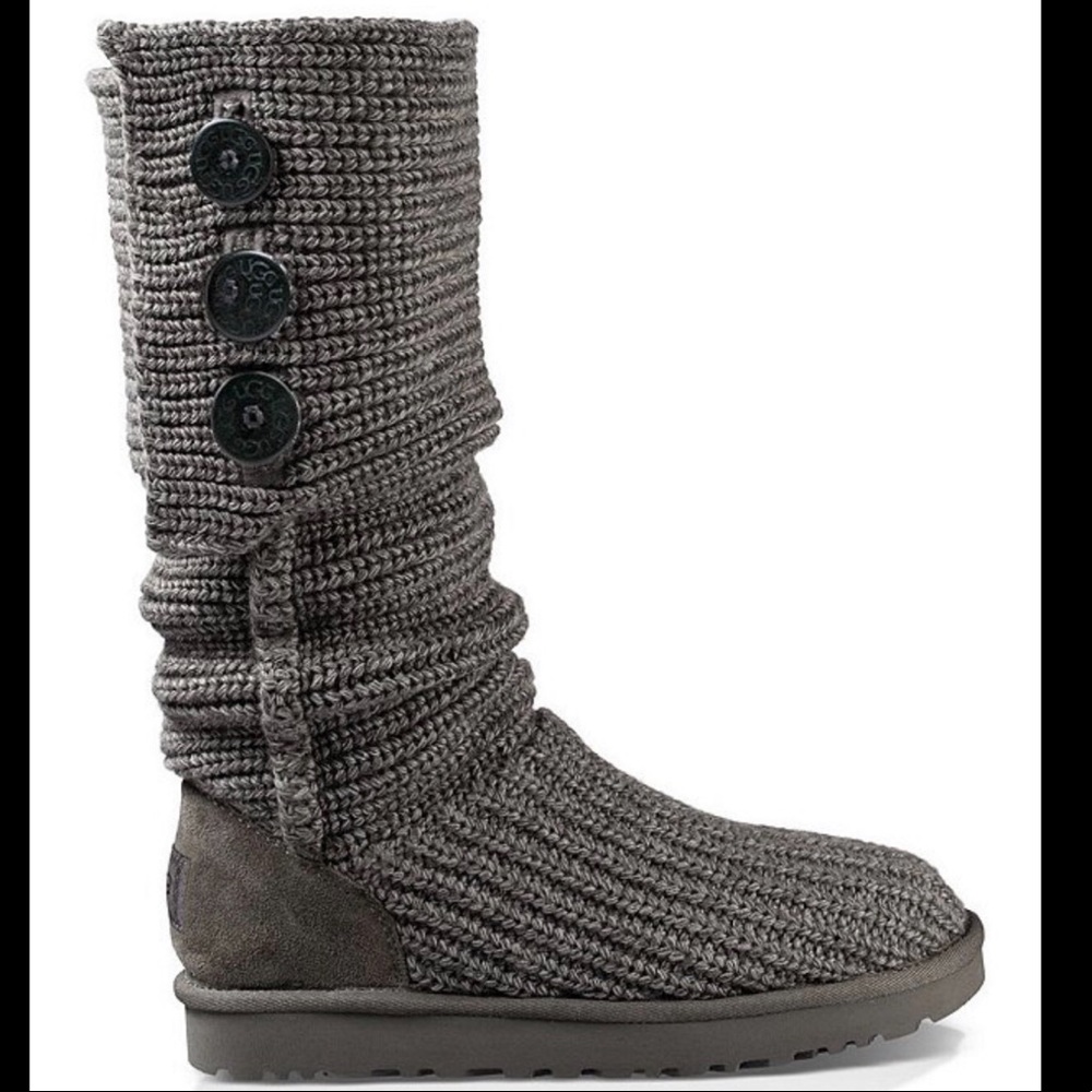 UGG Classic Cardy Button Detailed Knit Boots